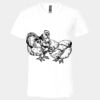 Mens Canvas Fitted V-Neck T-Shirt Thumbnail